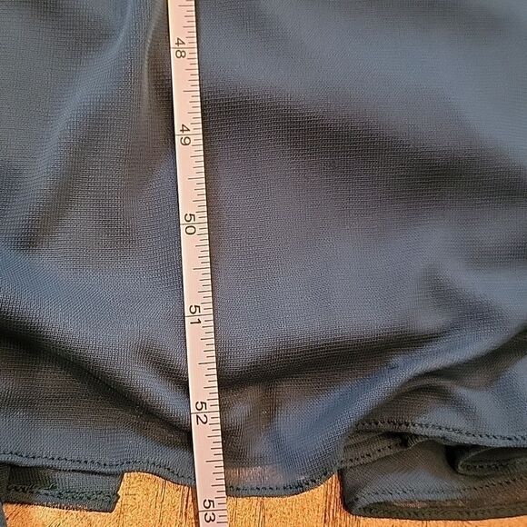 Teal green one shoulder evening gown petite Alex evenings size 12P - Picture 14 of 16